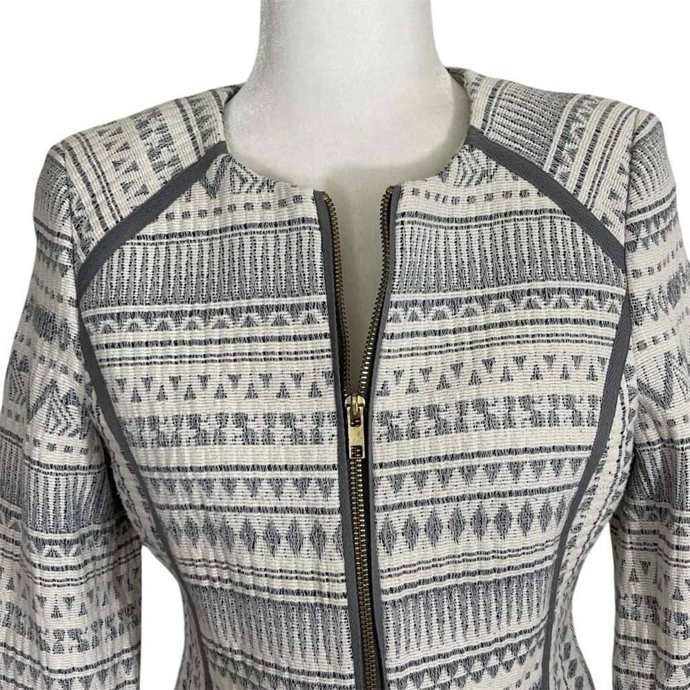 H & M Gray Aztec Pattern Jacket - image 2